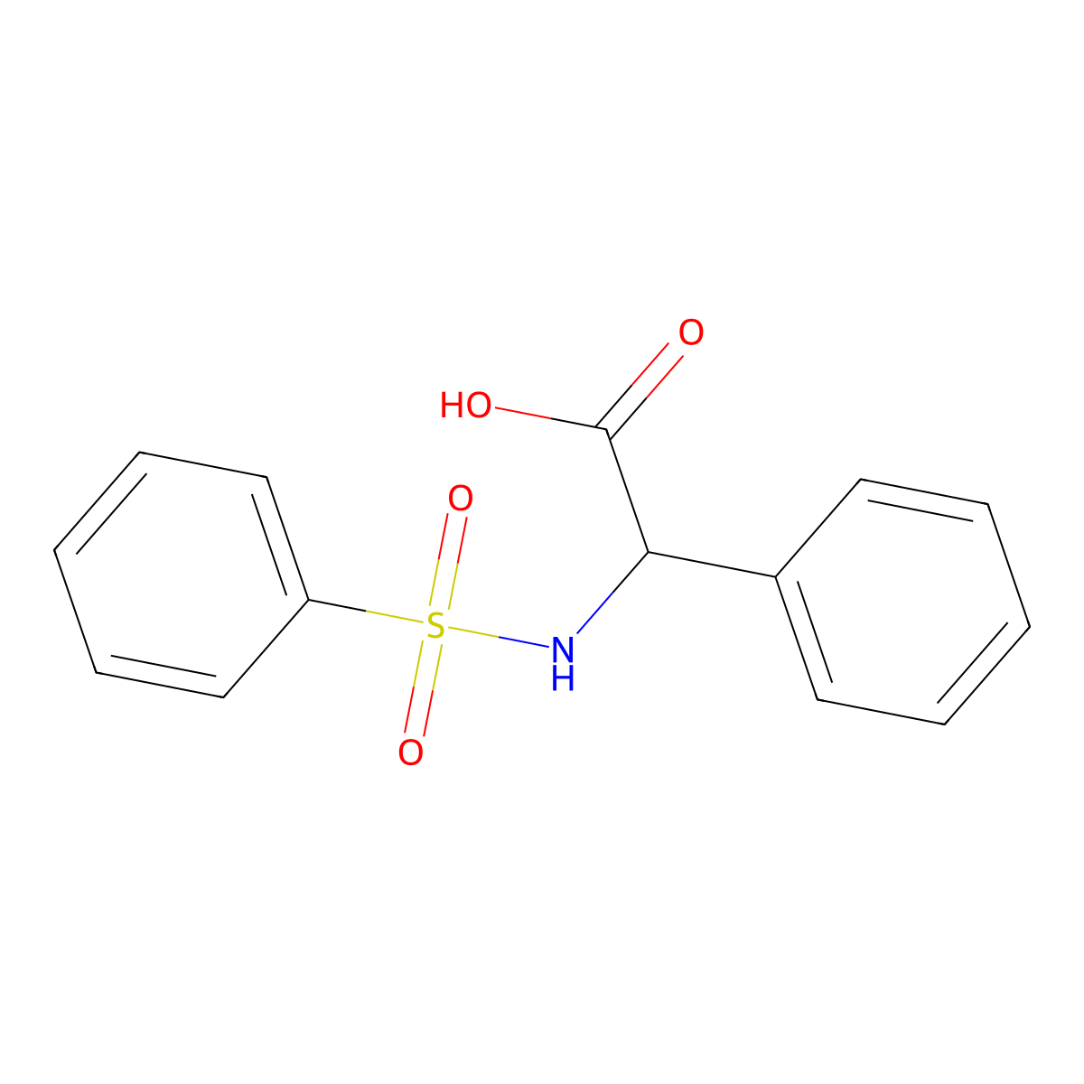 (S)-2-phenyl-2-(phenylsulfonamido)acetic acid molecular structure, CAS 105441-57-4