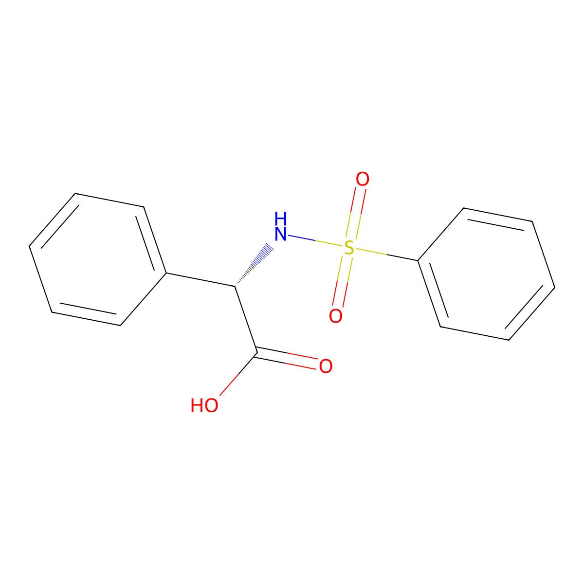 (S)-2-phenyl-2-(phenylsulfonamido)acetic acid molecular structure, CAS 105441-57-4