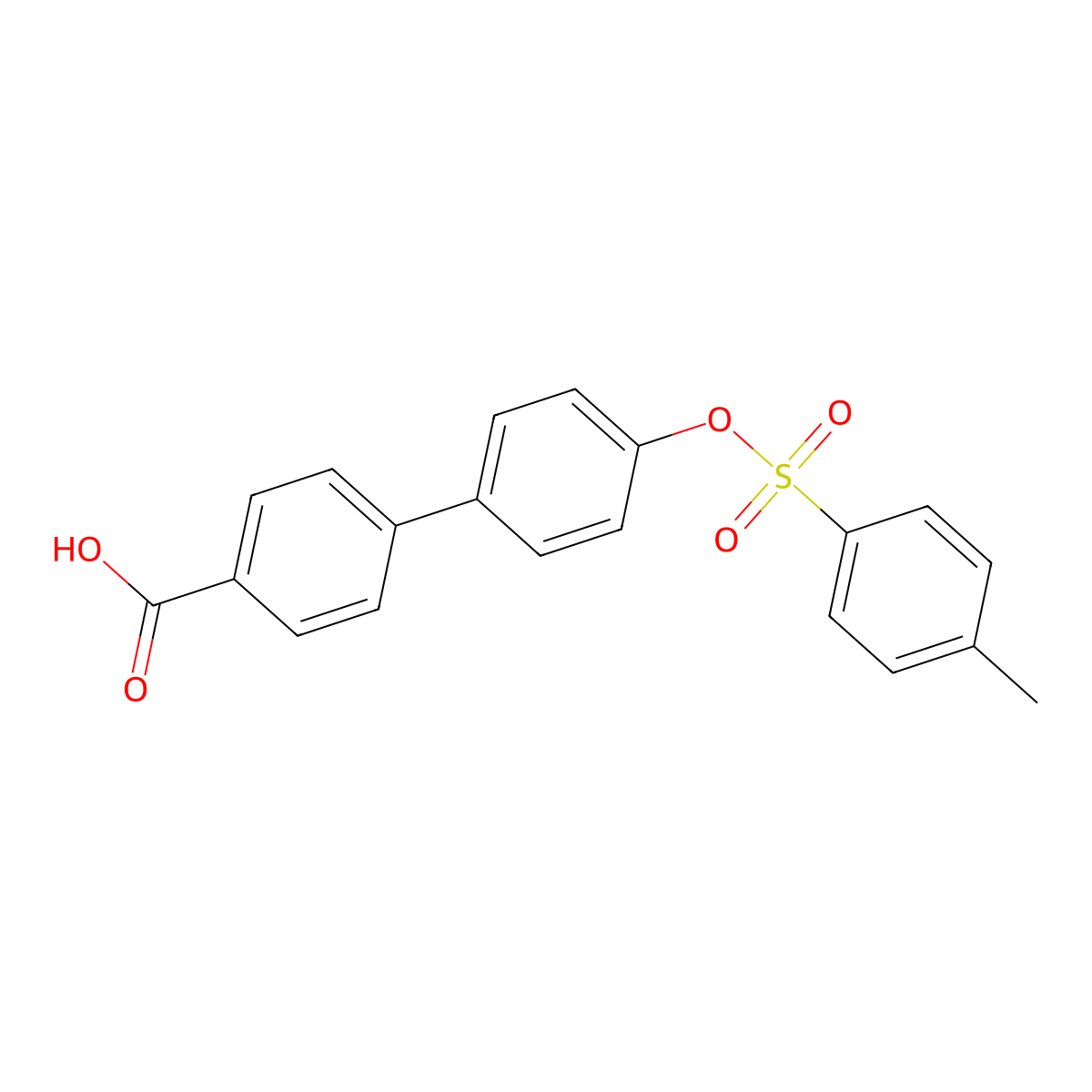 4'-[(4-Methylbenzenesulfonyl)oxy]-[1,1'-biphenyl]-4-carboxylic acid molecular structure, CAS 1054433-63-4