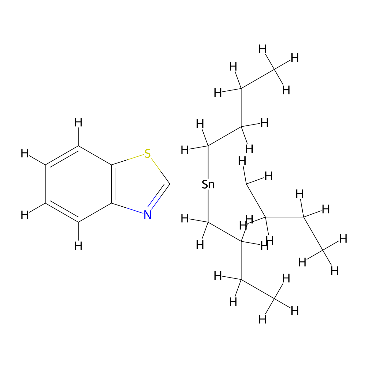 2-(Tributylstannyl)-1,3-benzothiazole molecular structure, CAS 105445-58-7
