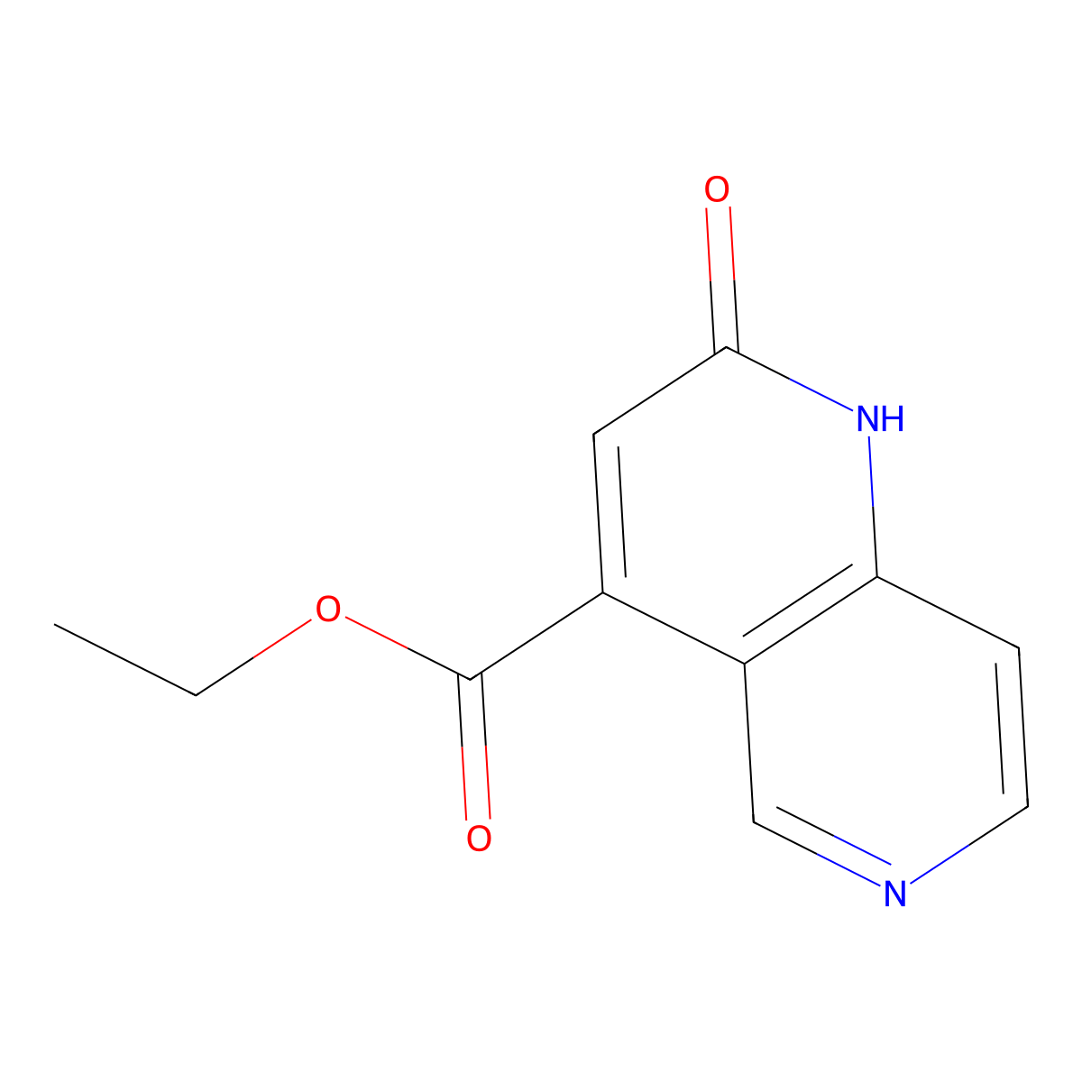 Ethyl 2-oxo-1,2-dihydro-1,6-naphthyridine-4-carboxylate molecular structure, CAS 1054479-45-6