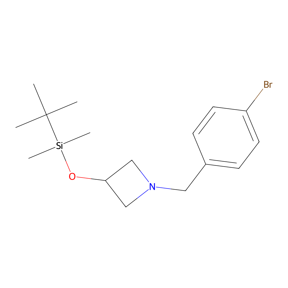 1-(4-Bromobenzyl)-3-[(tert-butyldimethylsilyl)oxy]azetidine molecular structure, CAS 1054483-36-1