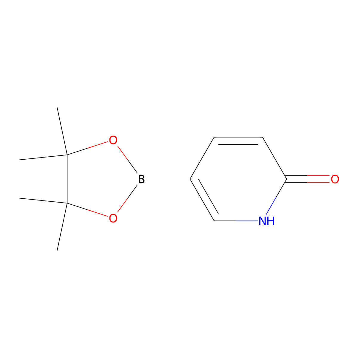 5-(4,4,5,5-Tetramethyl-1,3,2-dioxaborolan-2-yl)pyridin-2-ol molecular structure, CAS 1054483-78-1
