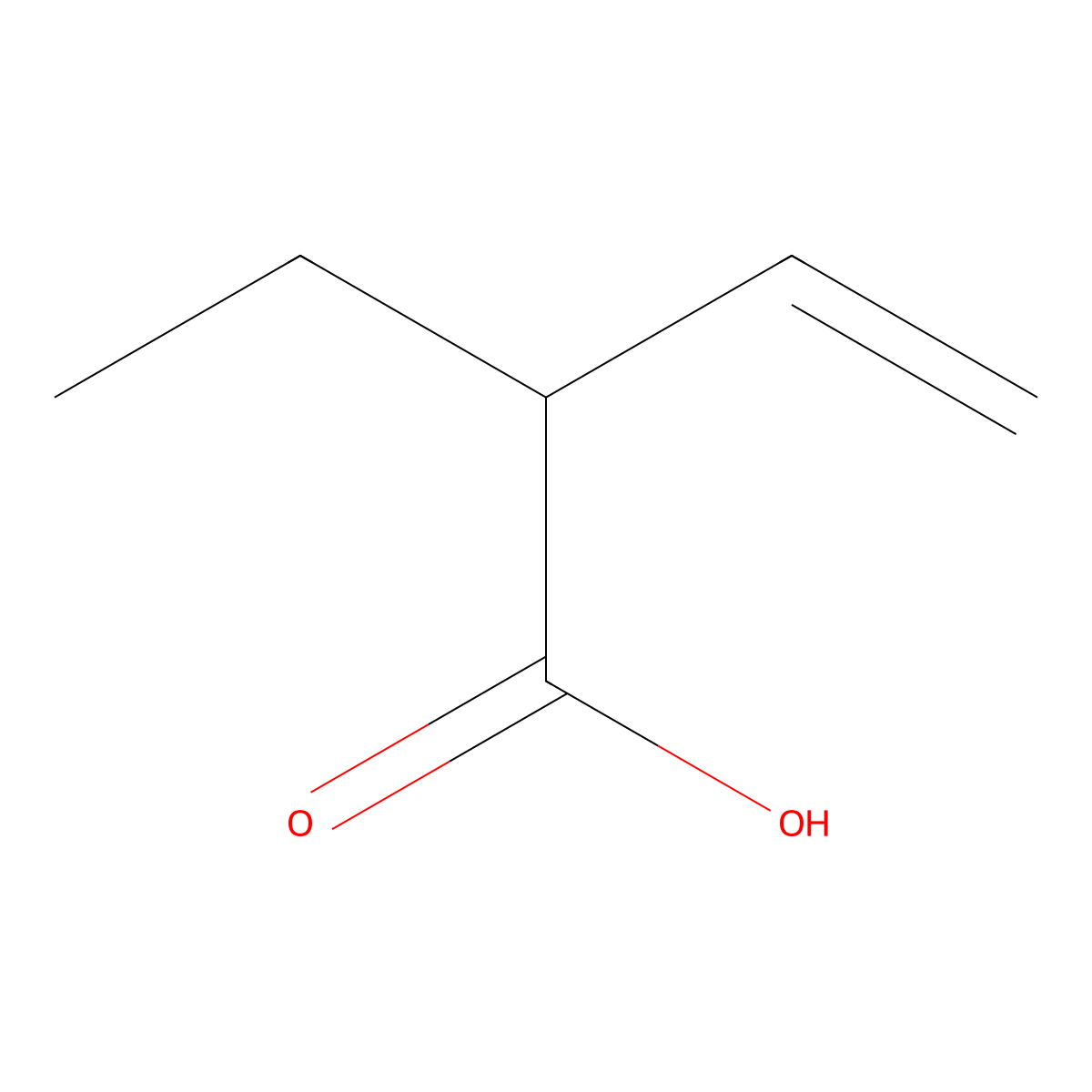 2-Ethylbut-3-enoic acid molecular structure, CAS 10545-07-0