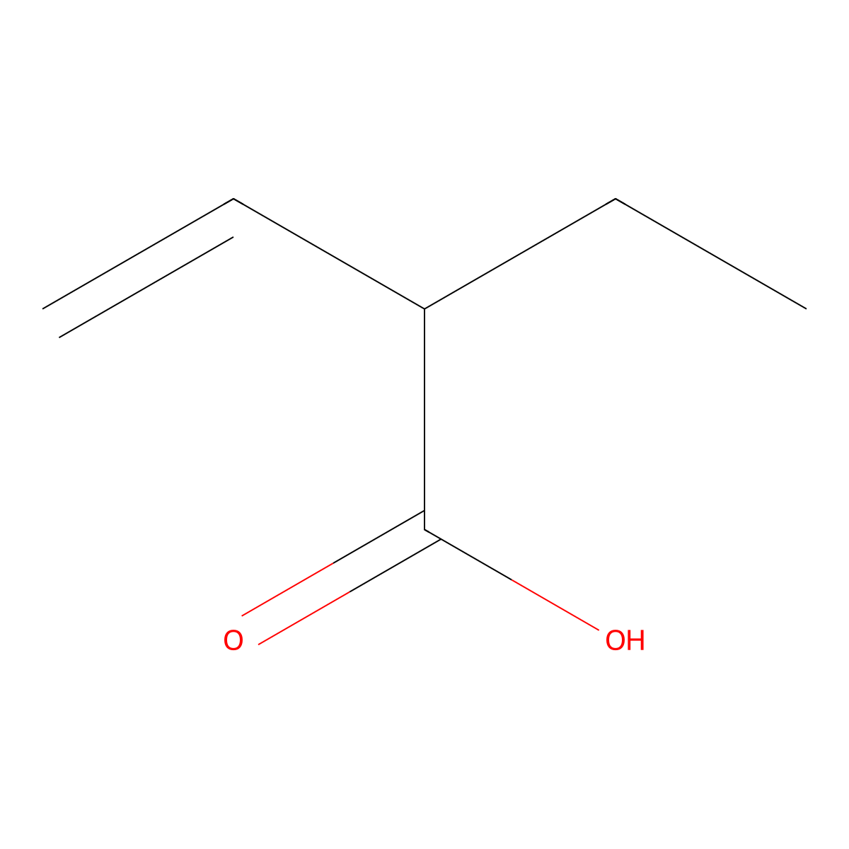 2-Ethylbut-3-enoic acid molecular structure, CAS 10545-07-0