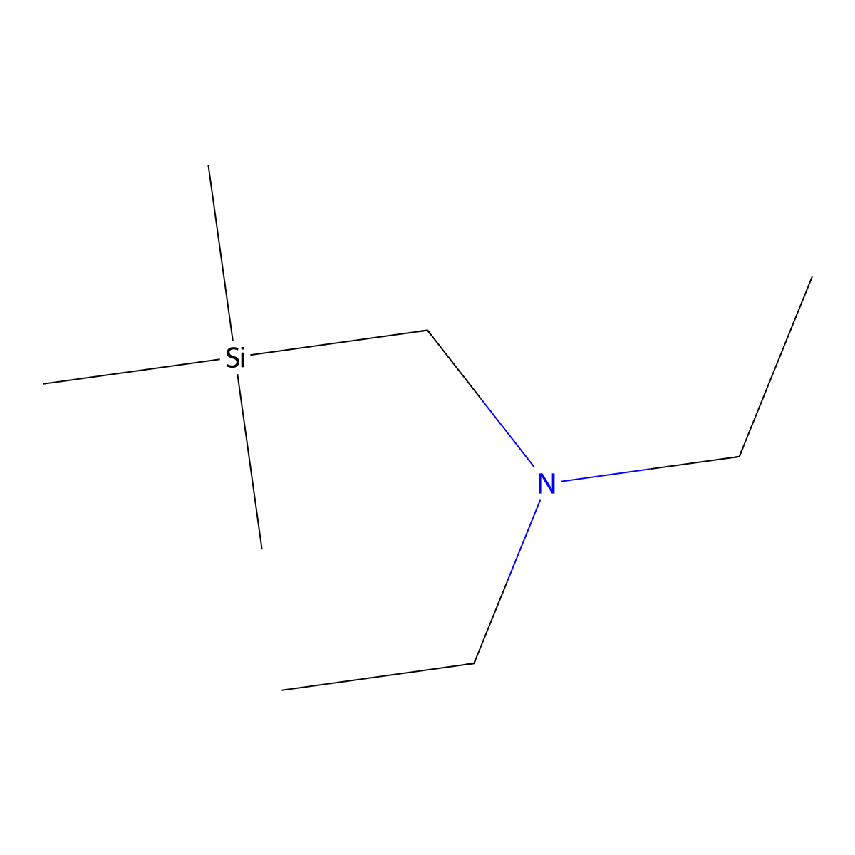 Ethanamine, N-ethyl-N-[(trimethylsilyl)methyl]- molecular structure, CAS 10545-36-5