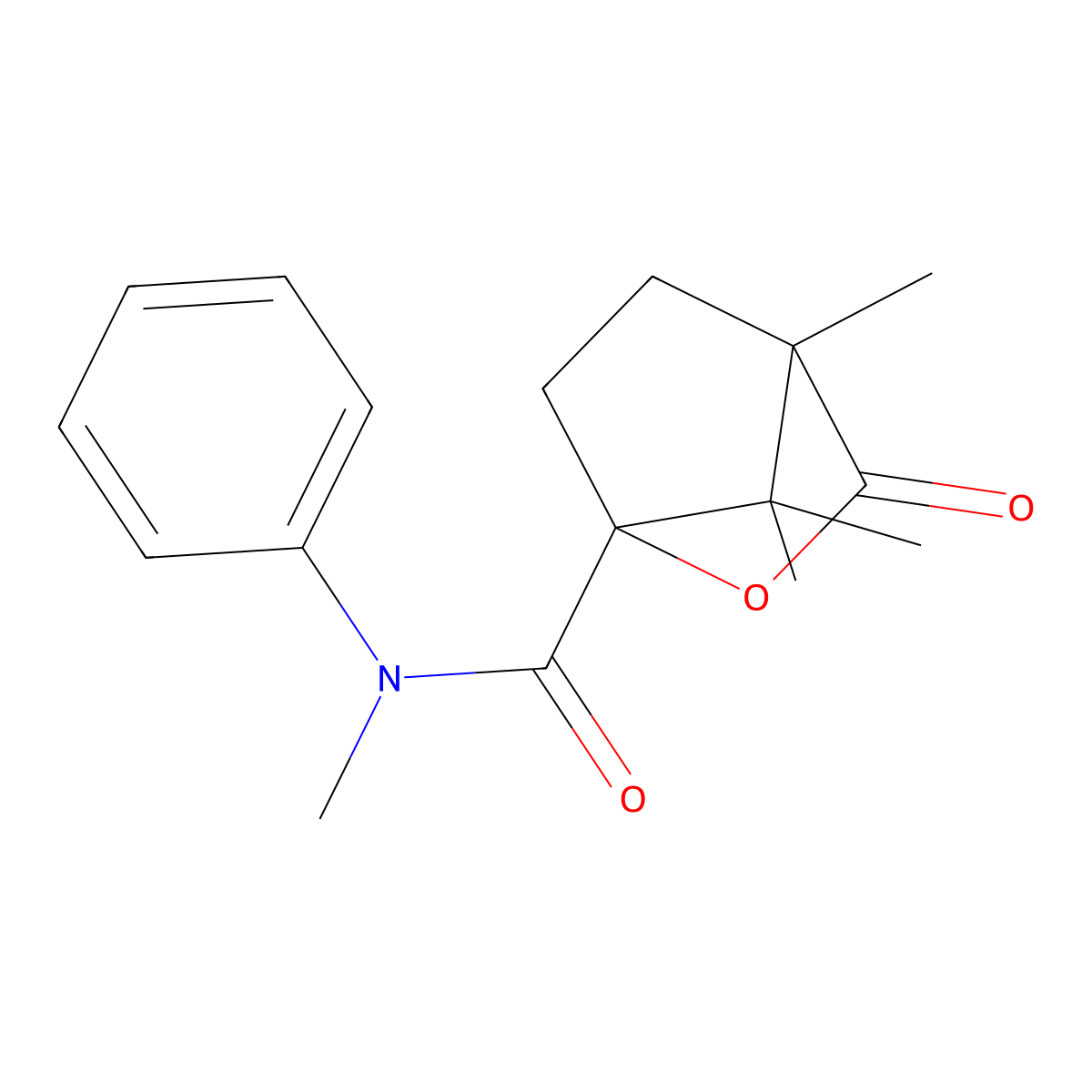 N,4,7,7-tetramethyl-3-oxo-N-phenyl-2-oxabicyclo[2.2.1]heptane-1-carboxamide molecular structure, CAS 10545-48-9
