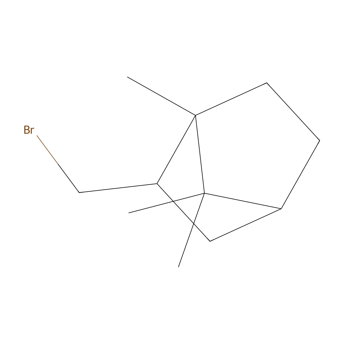 (1S,2S,4R)-2-(bromomethyl)-1,7,7-trimethylbicyclo[2.2.1]heptane molecular structure, CAS 105453-56-3