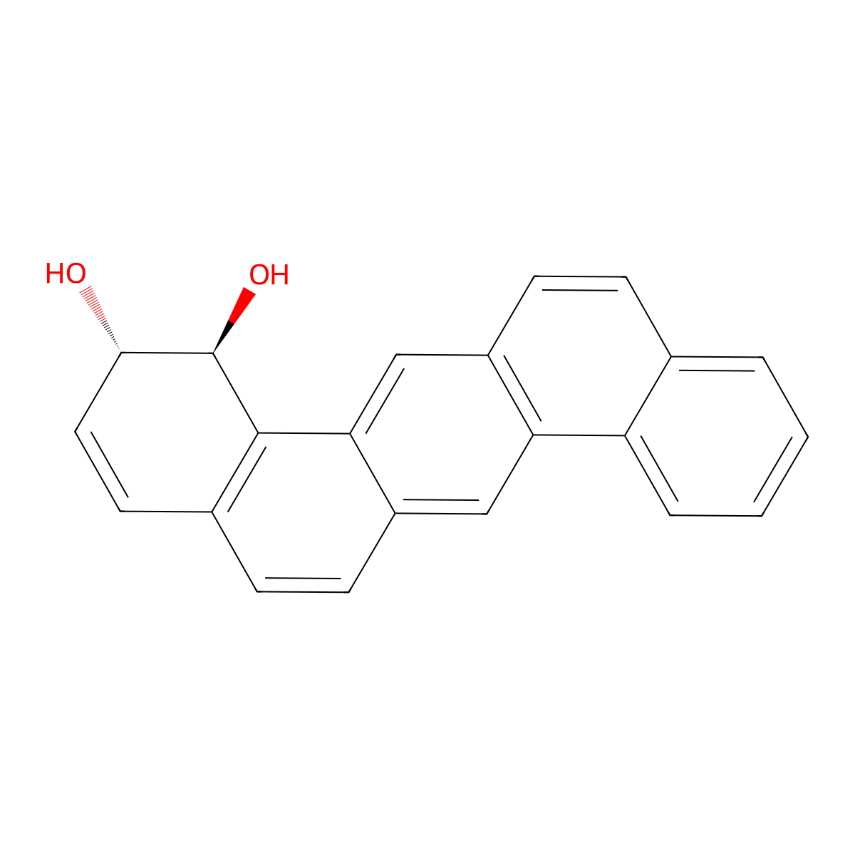 trans-1,2-Dihydro-1,2-dihydroxydibenz(a,h)anthracene molecular structure, CAS 105453-62-1