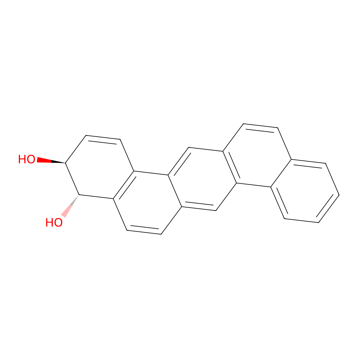 rel-(3R,4R)-3,4-Dihydrodibenz(a,h)anthracene-3,4-diol molecular structure, CAS 105453-64-3