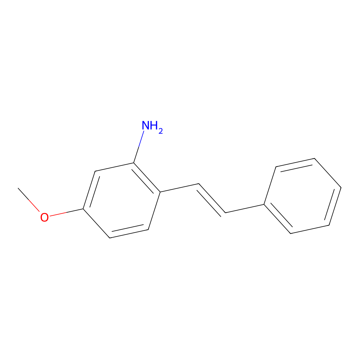 (E)-5-Methoxy-2-styrylaniline molecular structure, CAS 1054567-59-7