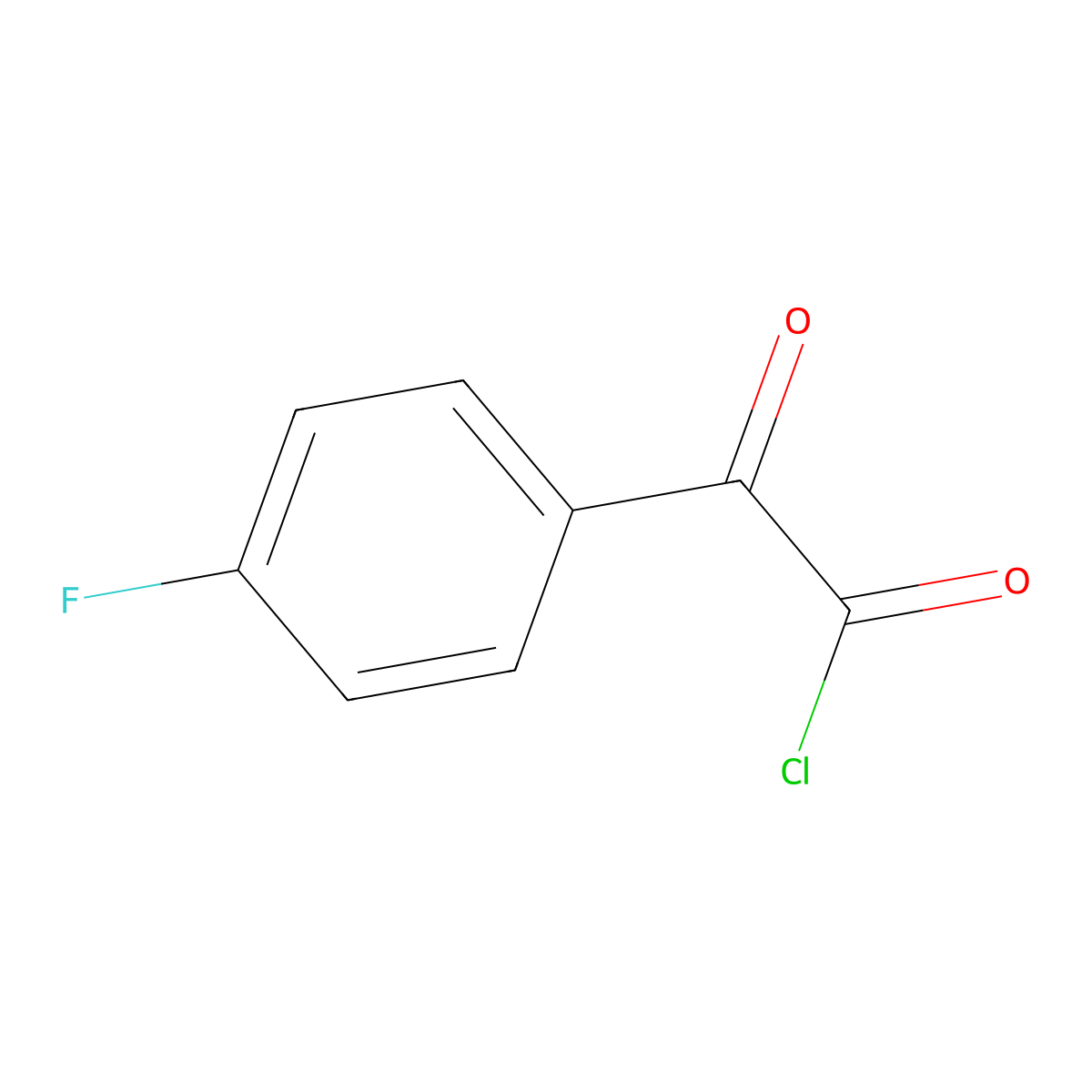 (4-Fluorophenyl)(oxo)acetyl chloride molecular structure, CAS 105457-90-7