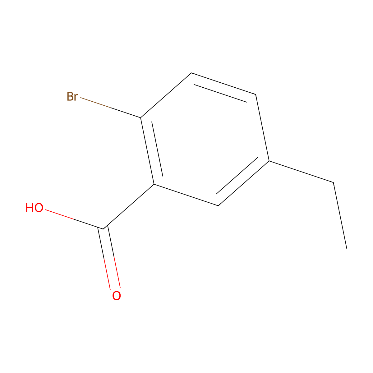 2-Bromo-5-ethylbenzoic acid molecular structure, CAS 105459-30-1
