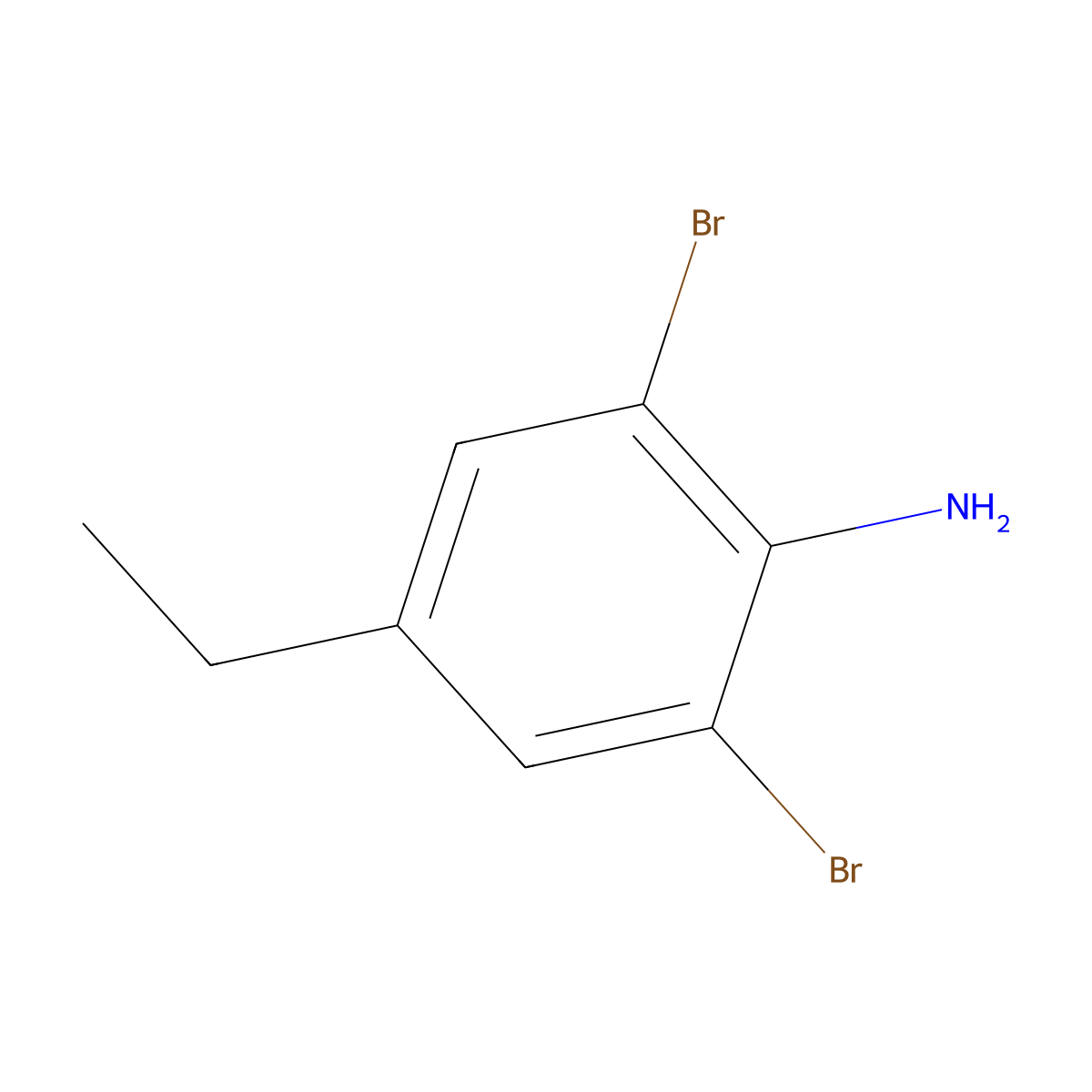 2,6-Dibromo-4-ethylaniline molecular structure, CAS 10546-63-1