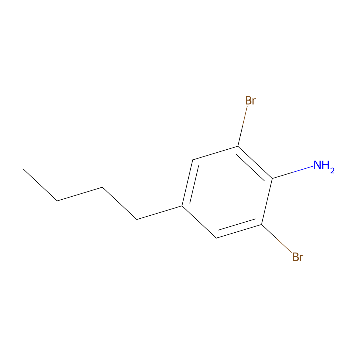 2,6-Dibromo-4-butylaniline molecular structure, CAS 10546-66-4
