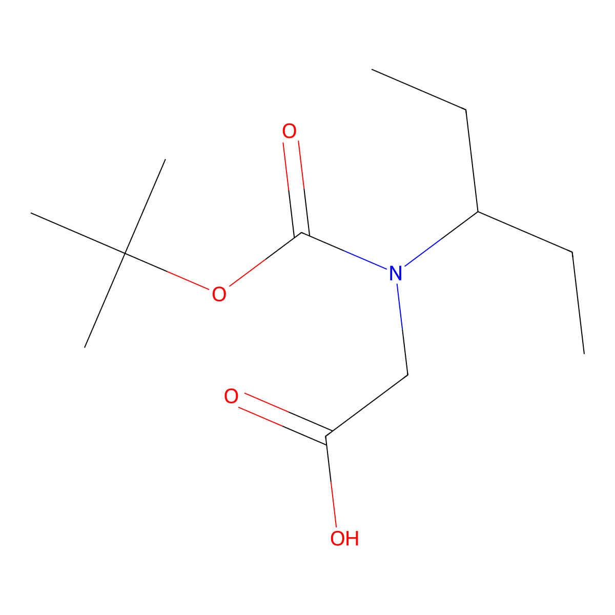 N-Boc-N-(1-ethylpropyl)-glycine molecular structure, CAS 1054604-69-1