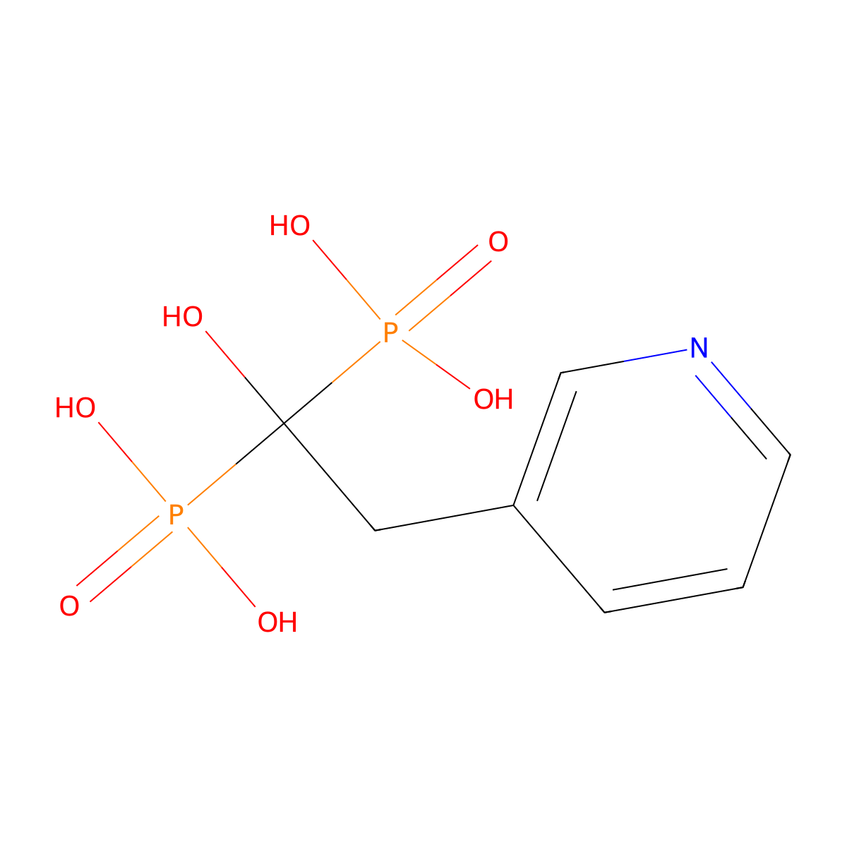 Risedronate molecular structure, CAS 105462-24-6