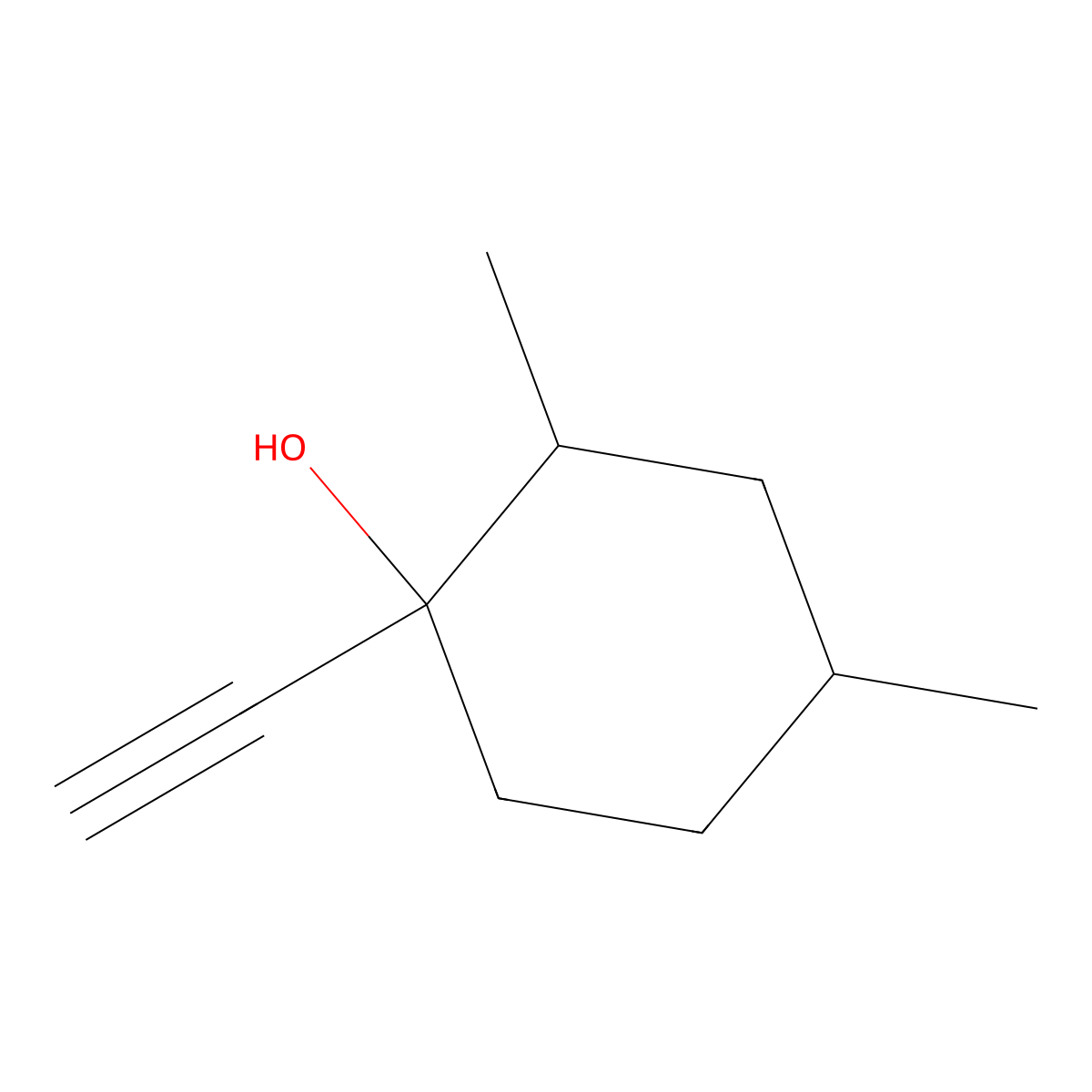 1-Ethynyl-2,4-dimethylcyclohexan-1-OL molecular structure, CAS 105463-32-9