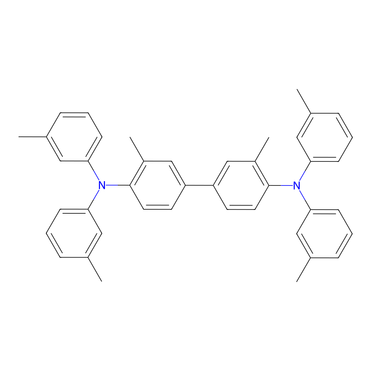 2-Methyl-4-[3-methyl-4-[3-methyl-n-(m-tolyl)anilino]phenyl]-n,n-bis(m-tolyl)aniline molecular structure, CAS 105465-14-3