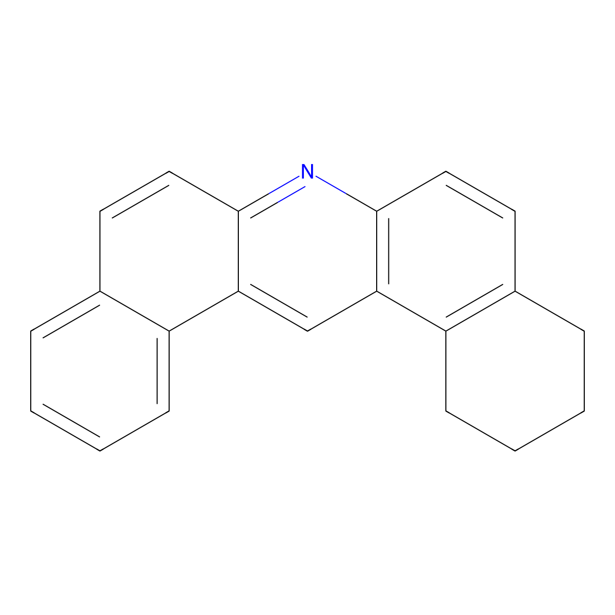 Dibenz(a,j)acridine, 1,2,3,4-tetrahydro- molecular structure, CAS 105467-77-4