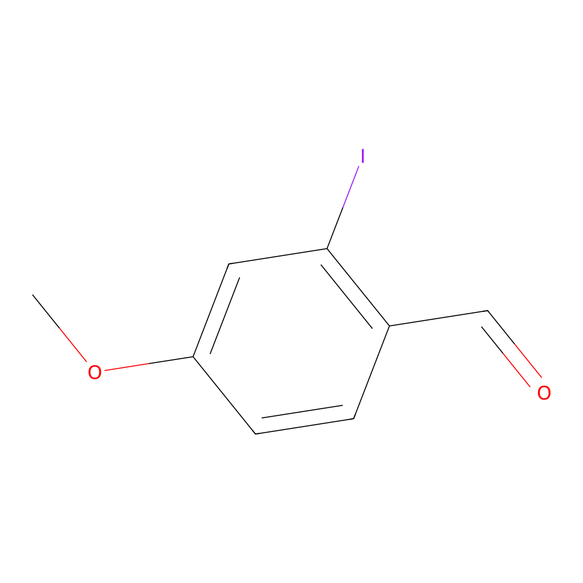 2-Iodo-4-methoxybenzaldehyde molecular structure, CAS 105469-13-4