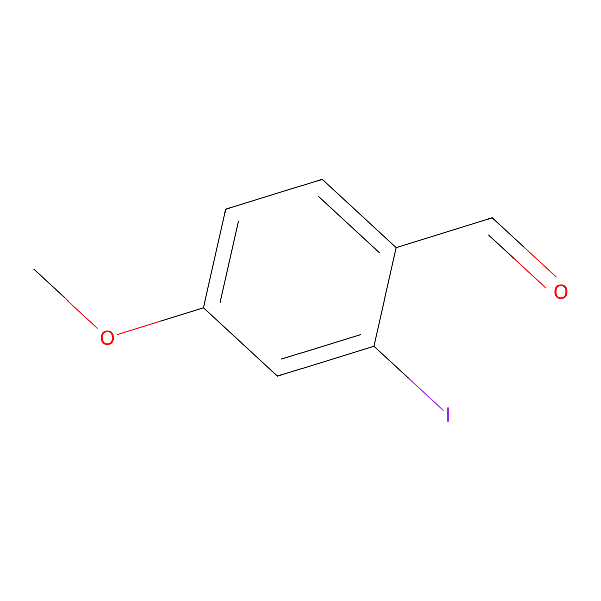 2-Iodo-4-methoxybenzaldehyde molecular structure, CAS 105469-13-4