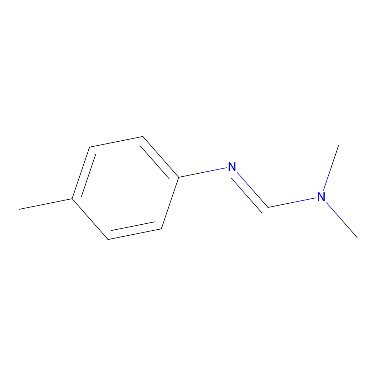 Methanimidamide, N,N-dimethyl-N'-(4-methylphenyl)- molecular structure, CAS 10547-14-5