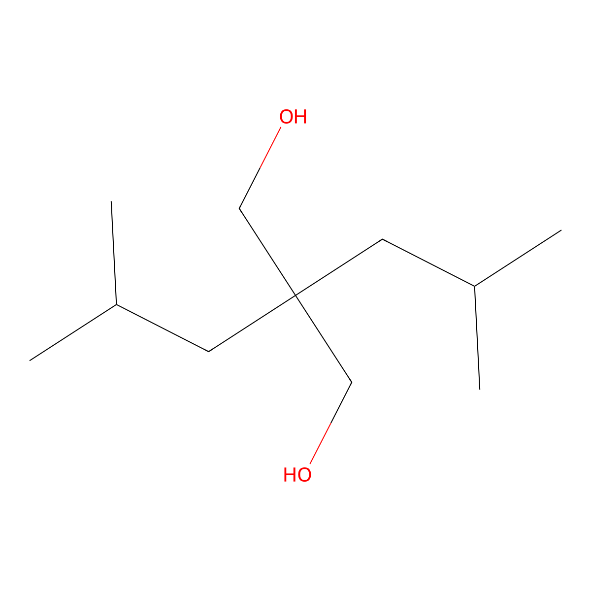 2,2-Diisobutyl-1,3-propanediol molecular structure, CAS 10547-96-3