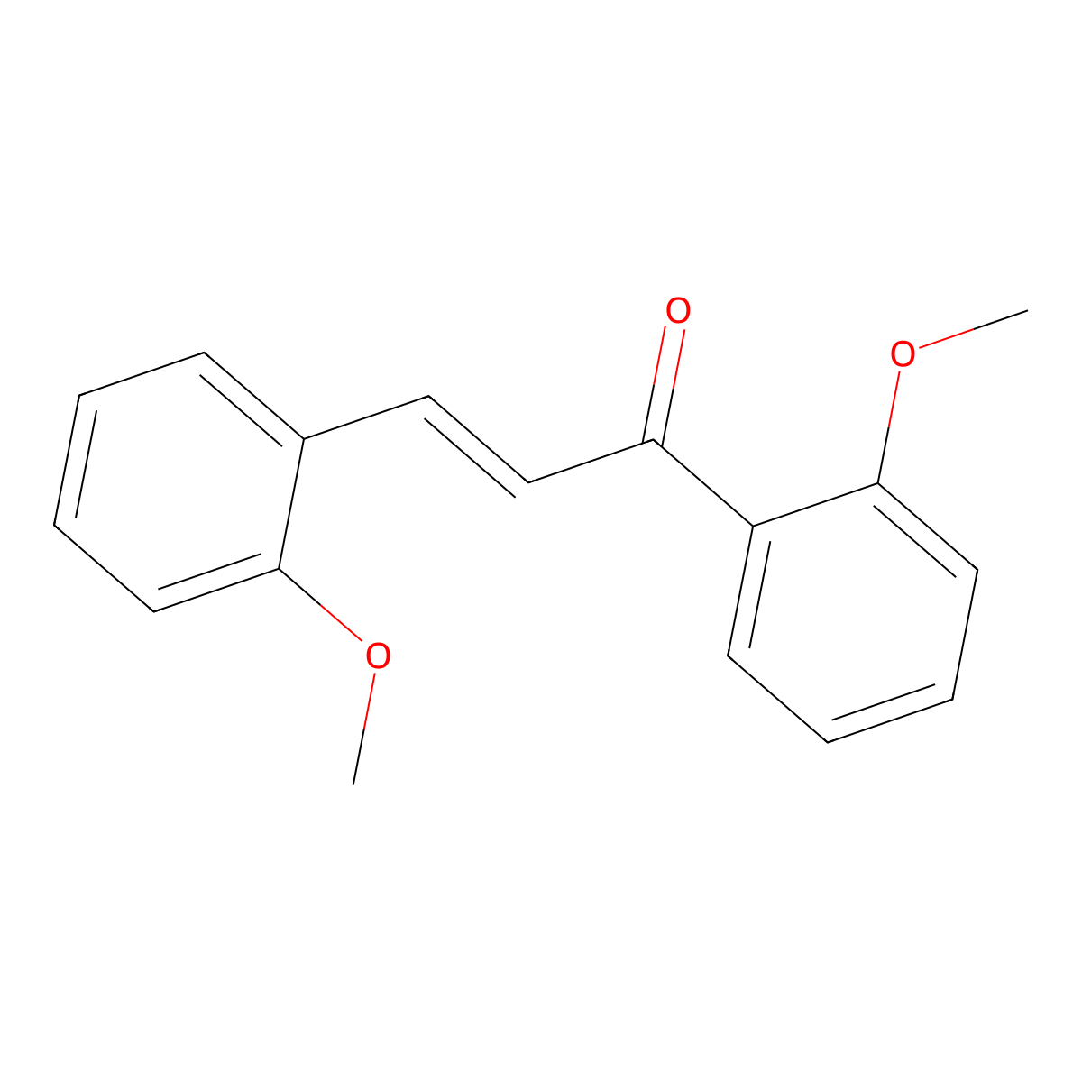 (2E)-1,3-Bis(2-methoxyphenyl)prop-2-en-1-one molecular structure, CAS 105473-08-3