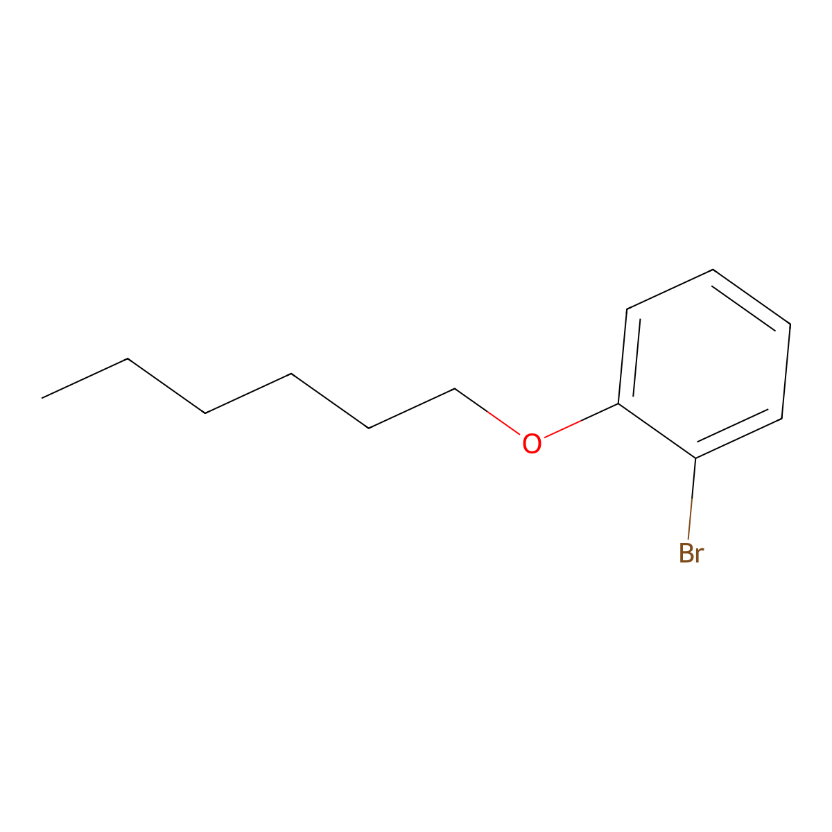 1-Bromo-2-(hexyloxy)benzene molecular structure, CAS 105474-59-7