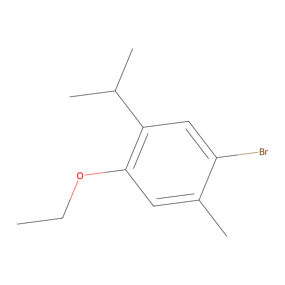 1-Bromo-4-ethoxy-2-methyl-5-(1-methylethyl)benZene molecular structure, CAS 105474-60-0