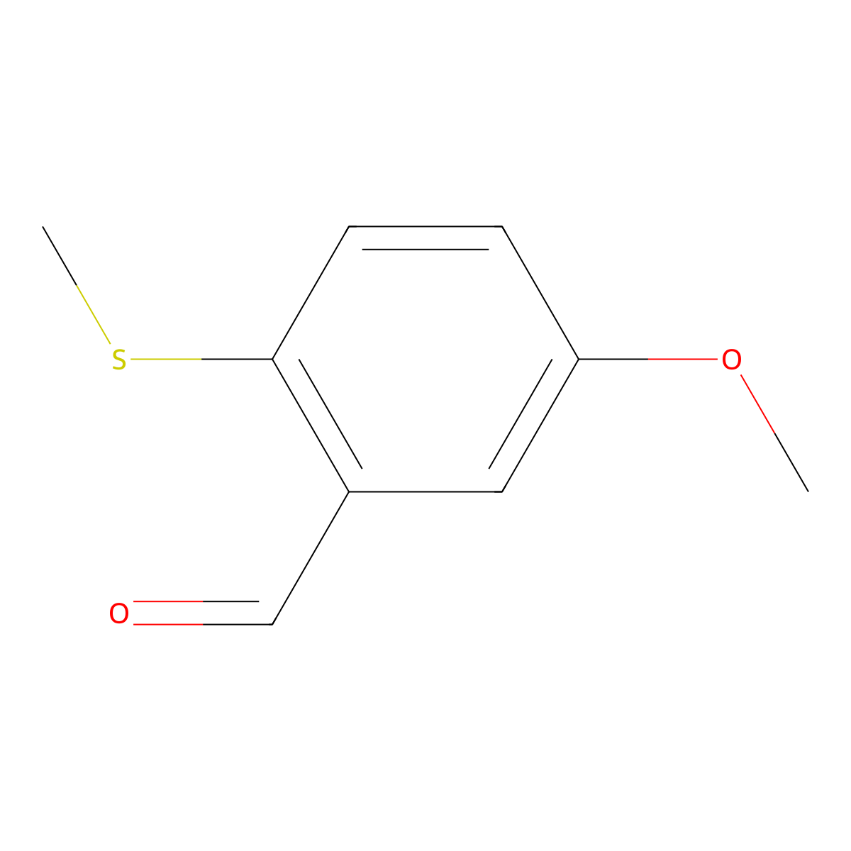 5-Methoxy-2-(methylthio)benzaldehyde molecular structure, CAS 105479-90-1