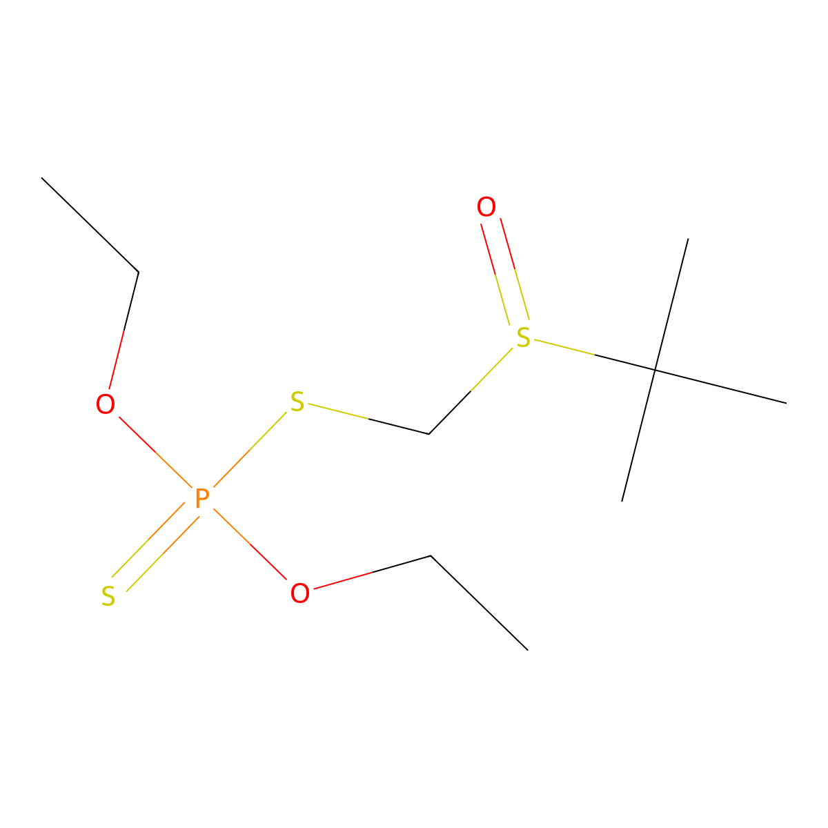 Terbufos sulfoxide molecular structure, CAS 10548-10-4