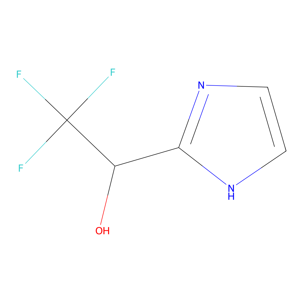 2,2,2-trifluoro-1-(1H-imidazol-2-yl)ethanol molecular structure, CAS 105480-22-6