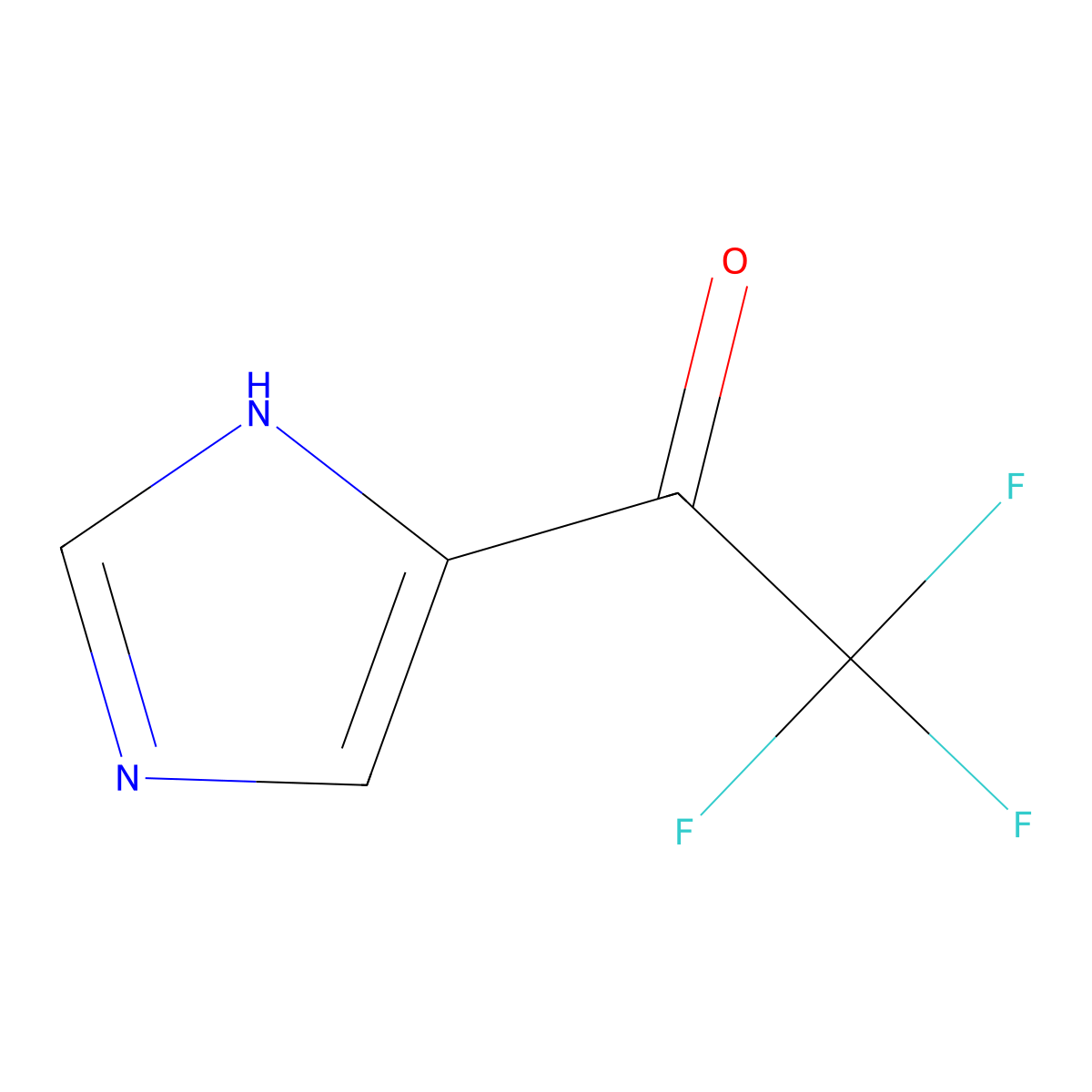 2,2,2-Trifluoro-1-(1H-imidazol-4-yl)ethanone molecular structure, CAS 105480-28-2