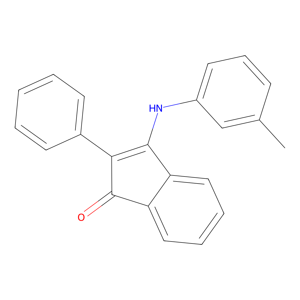 3-((3-Methylphenyl)amino)-2-phenylinden-1-one molecular structure, CAS 105481-68-3
