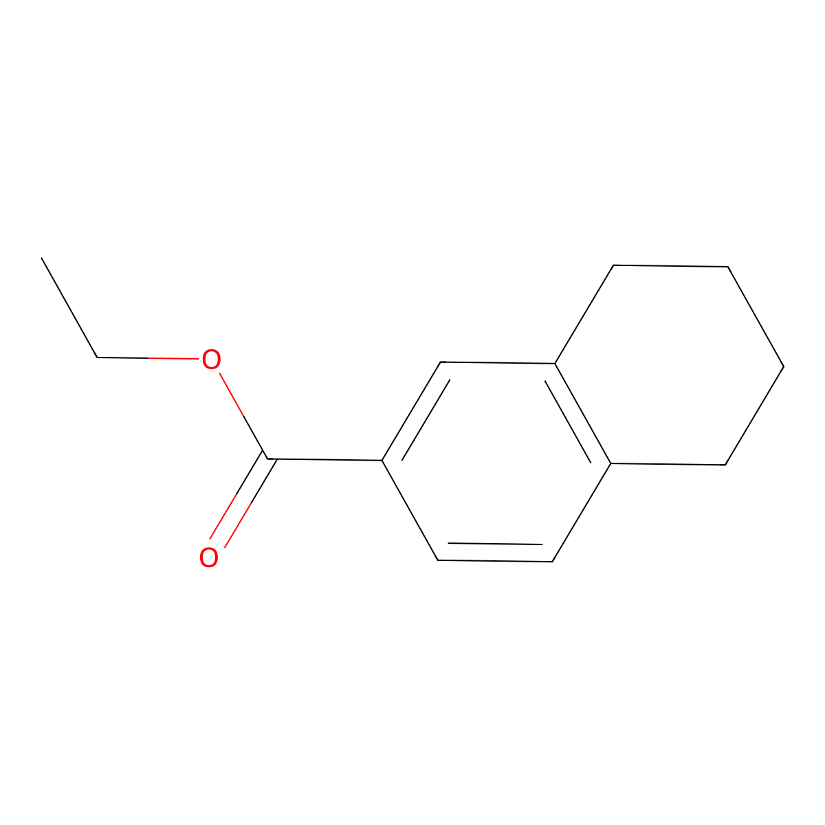 Ethyl 5,6,7,8-tetrahydronaphthalene-2-carboxylate molecular structure, CAS 105482-57-3