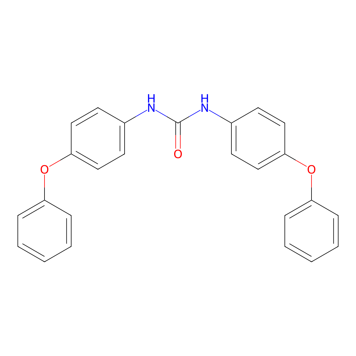 N,N'-Bis(4-phenoxyphenyl)urea molecular structure, CAS 105482-59-5