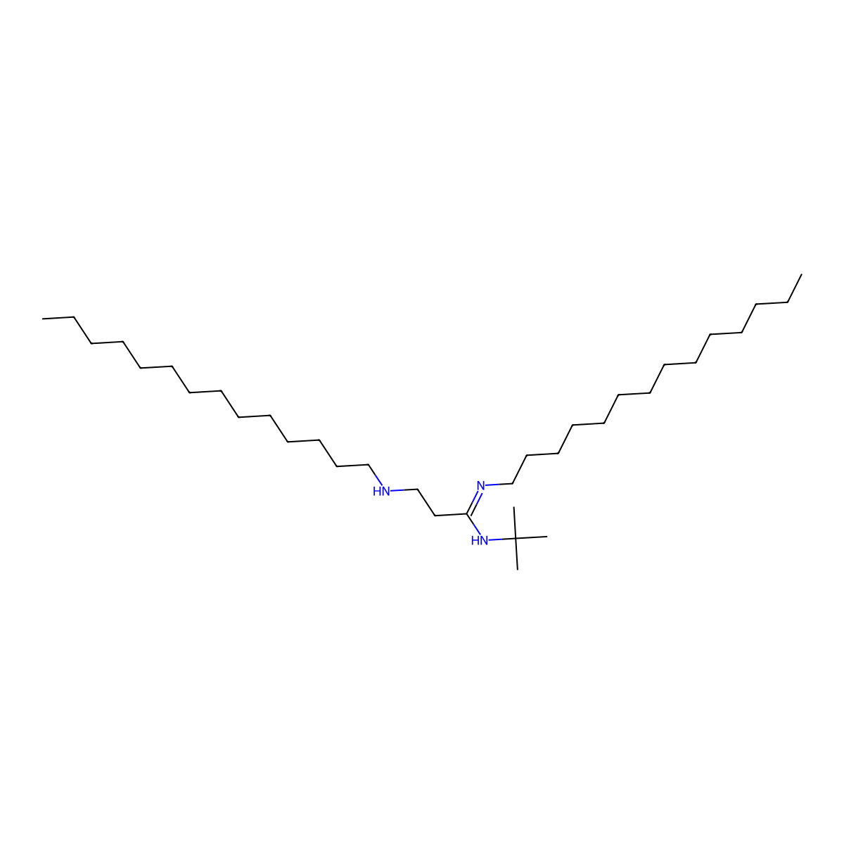 N-t-butyl-n'-tetradecyl-3-tetradecylaminopropionamidine molecular structure, CAS 105488-80-0