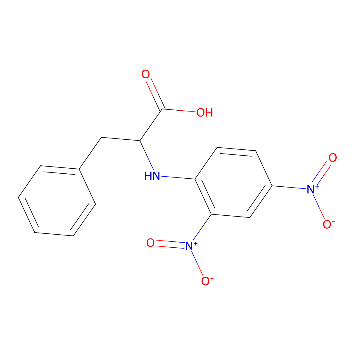 N-(2,4-dinitrophenyl)-3-phenyl-L-alanine molecular structure, CAS 10549-12-9