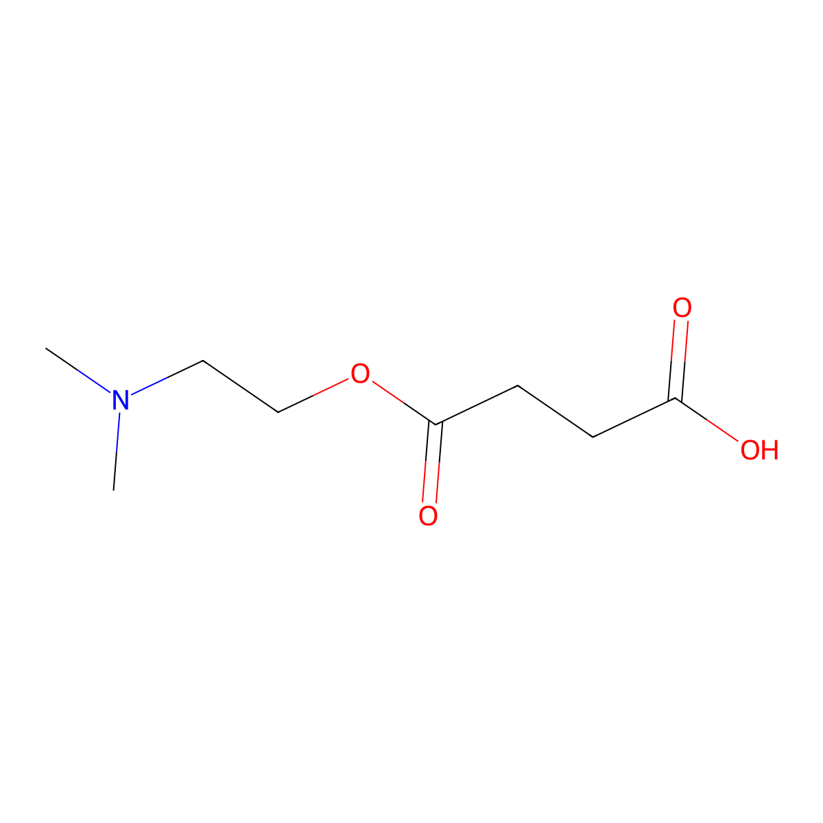 4-[2-(Dimethylamino)ethoxy]-4-oxobutanoic acid molecular structure, CAS 10549-59-4