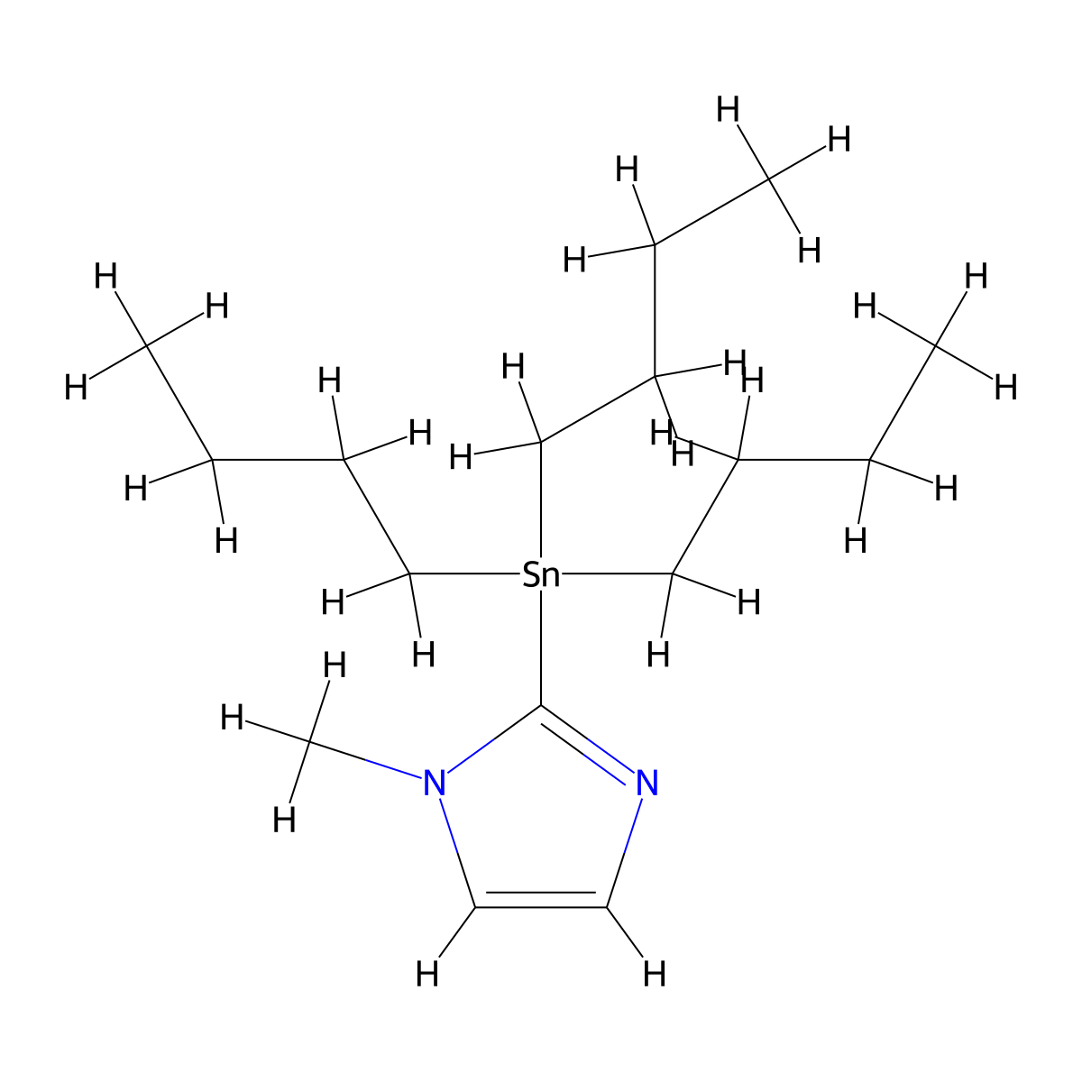1-Methyl-2-(tributylstannyl)-1H-imidazole molecular structure, CAS 105494-69-7