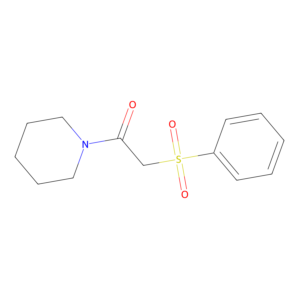 2-(Benzenesulfonyl)-1-piperidin-1-ylethanone molecular structure, CAS 105495-19-0