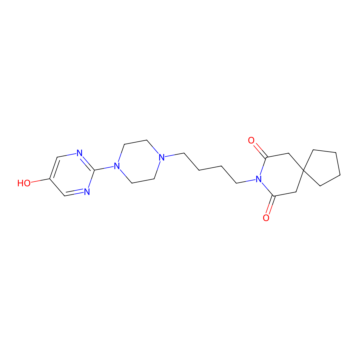 5-Hydroxy Buspirone molecular structure, CAS 105496-33-1