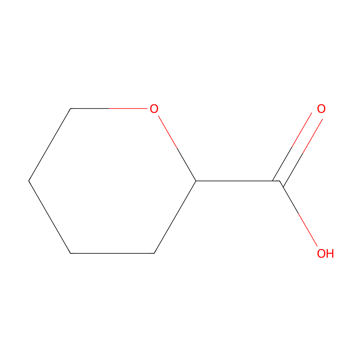 (2S)-Oxane-2-carboxylic acid molecular structure, CAS 105499-32-9