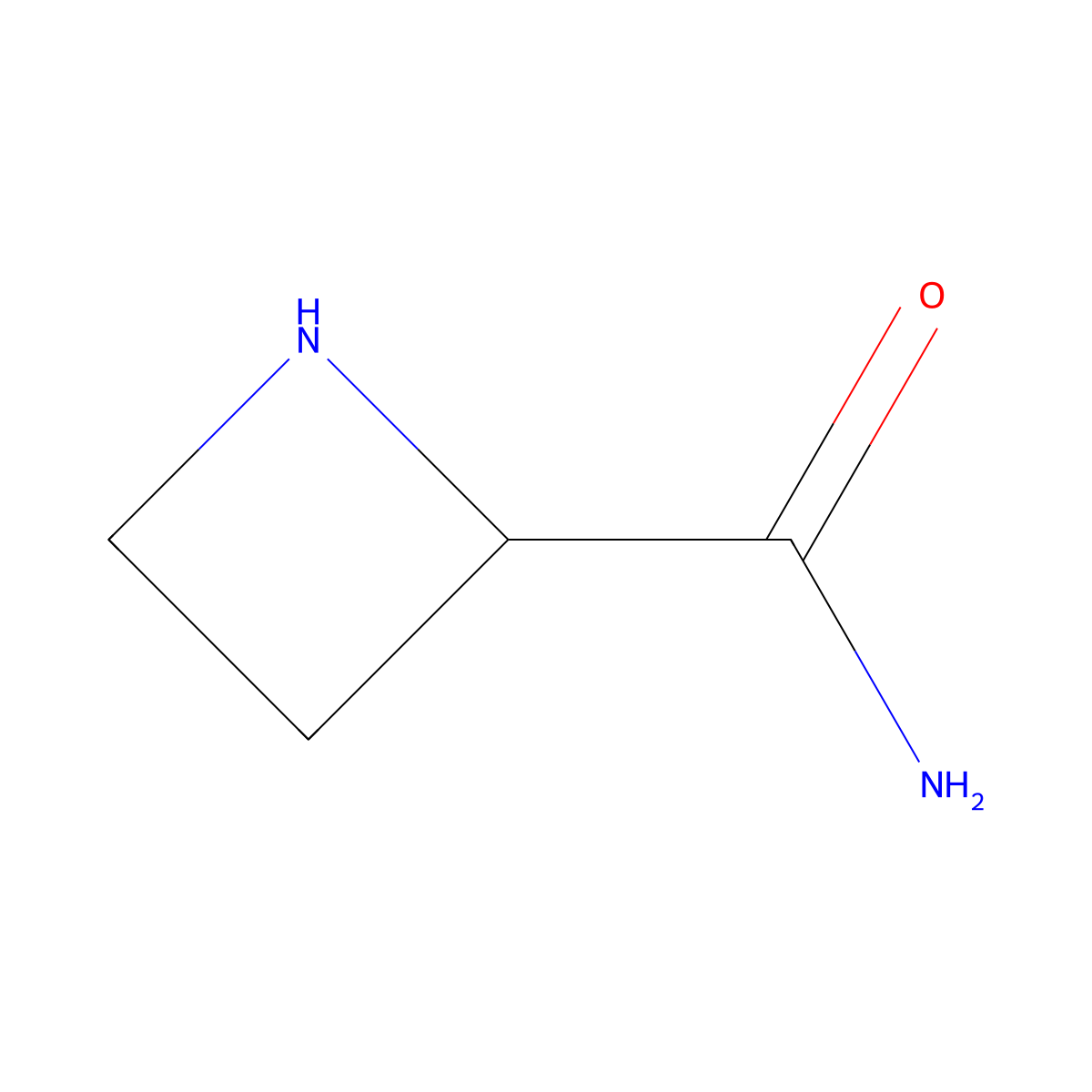 2-Azetidinecarboxamide, (2S)- molecular structure, CAS 105499-39-6