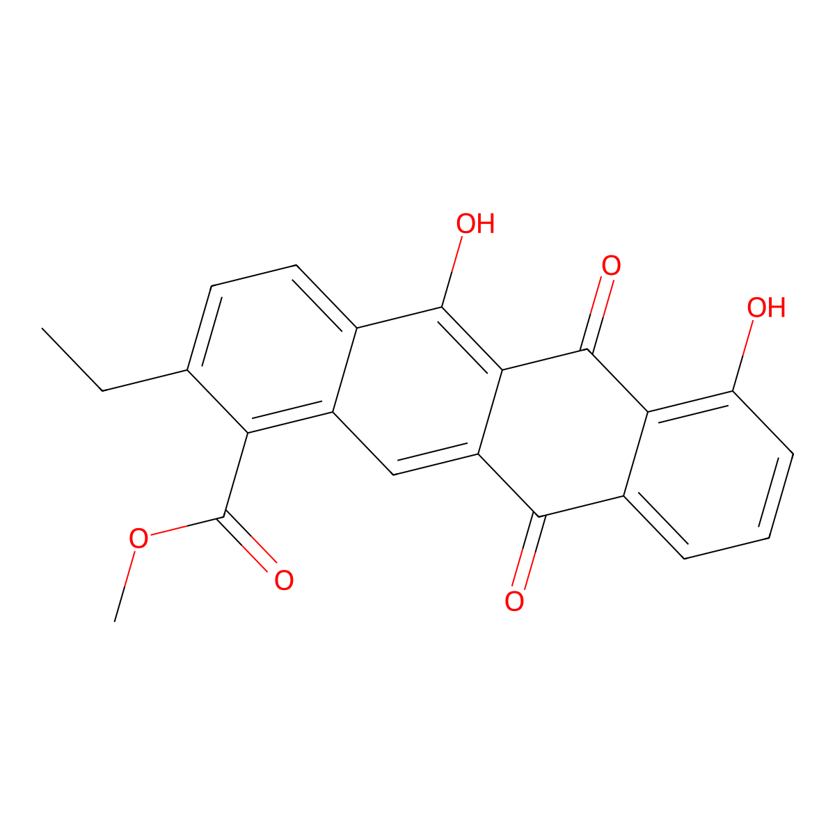 Bis(anhydro)aklavinone molecular structure, CAS 1055-56-7