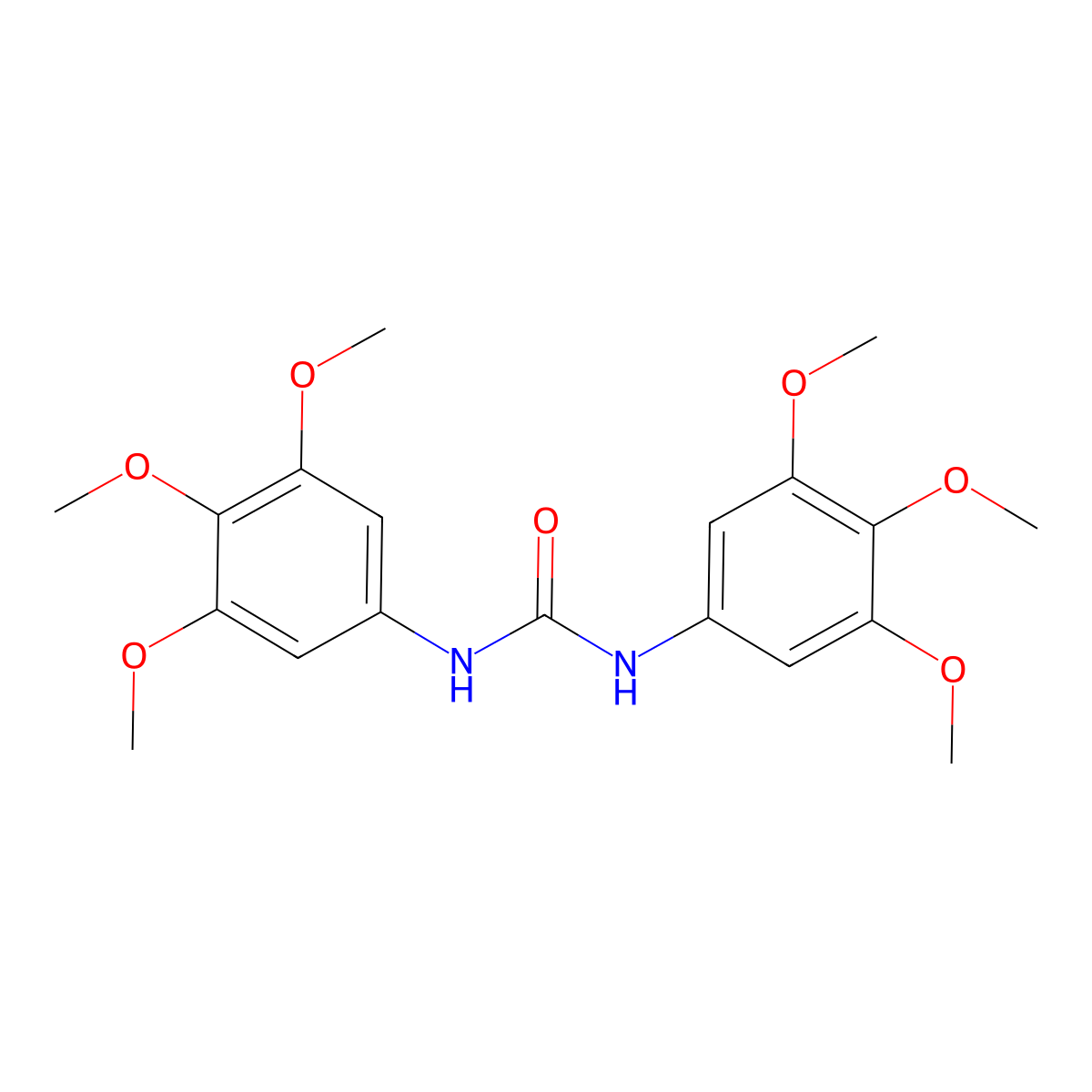 1,3-Bis(3,4,5-trimethoxyphenyl)urea molecular structure, CAS 1055-79-4