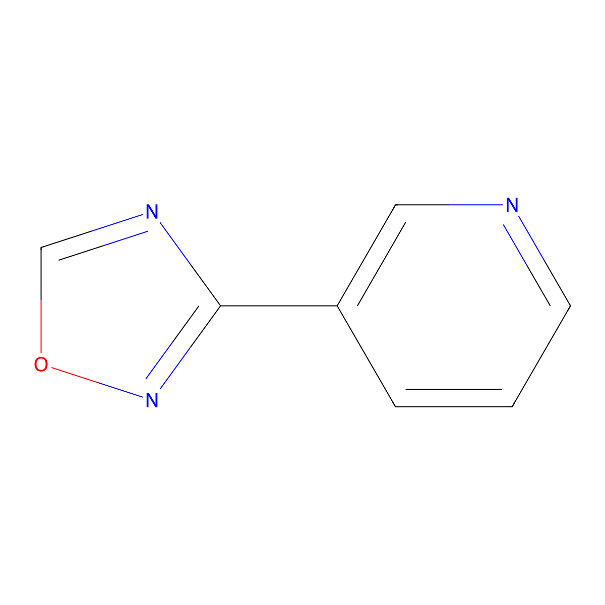 3-(1,2,4-Oxadiazol-3-yl)pyridine molecular structure, CAS 10550-16-0