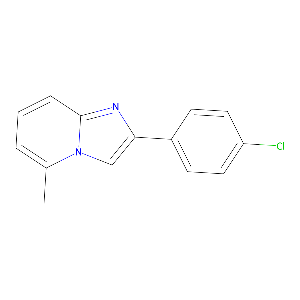 2-(4-Chlorophenyl)-5-methylimidazo[1,2-a]pyridine molecular structure, CAS 1055025-27-8